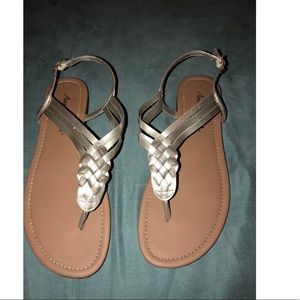 American Eagle silver sandals